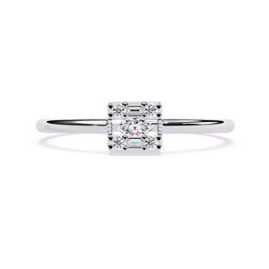 Bague de fiançailles en platine avec diamant taille marquise et pierres latérales rondes, bijoux fins classiques pour femmes, certifiés GIA - Product Image 1