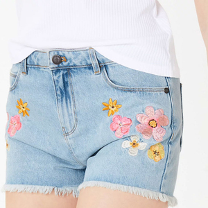 Shorts de Mezclilla de Diseño Único para Mujer, Cintura Alta, Seis Bolsillos, Calidad Premium, Ropa Casual de Verano, Personalizables - Product Image 4