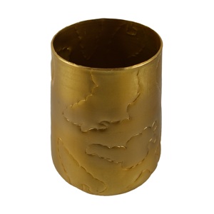 Modern Customized Eco-Friendly Metal Floor <b>Vase</b> with <b>Gold</b> Finish Hammered Design for Valentine's Day-Office & Living Room Decor - Product Image 2