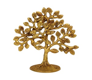 Escultura Decorativa de Árbol Karpaga en Latón, Adorno de Mesa para el Hogar, Oficina, Sala de Pooja, Artículo de Decoración Tradicional - Product Image 1