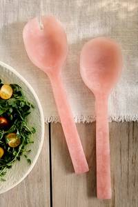 ชุดช้อนส้อมสำหรับเสิร์ฟสลัดทำมือจากเรซิ่นสีขาว เป็นมิตรกับสิ่งแวดล้อม น้ำหนักเบา สไตล์คลาสสิก คุณภาพสูง ปรับแต่งได้ เหมาะสำหรับงานปาร์ตี้ - Product Image 5