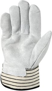 Guantes de trabajo de invierno de alta resistencia Anticorte Blanco/Negro Protección de puño de seguridad Reforzado Cerdo Split Cuero de vaca Cómodo - Product Image 2