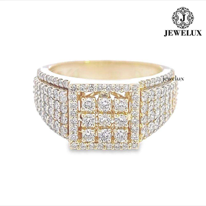 Best Quality Jewelux 925 Silver Rhodium Plated <b>Cocktail</b> <b>Ring</b> Round Brilliant Cut Diamond Engagement Anniversary IGI From India - Product Image 5