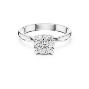 Anillo Solitario de Moissanita de Corte Brillante de 1.0 ct, Plata de Ley 925, Joyería Fina Hecha a Mano, Anillo de Compromiso, Regalo de Aniversario de Lujo - Product Image 2