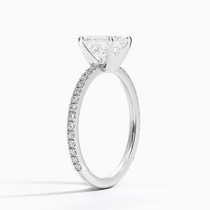 BOJ <b>Ring</b> 0117 Asscher Cut 925 Silver Luxe Ballad Pav Prong Setting Solitaire <b>Diamond</b> <b>Ring</b> 2ct D Color VVS1 Moissanite GRA - Product Image 2