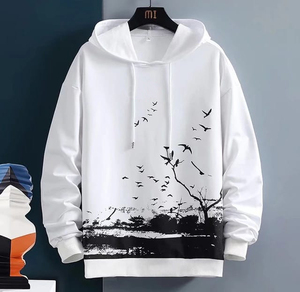 Sweat à capuche pour homme, 100% coton de haute qualité, coupe classique, épais, coupe-vent, respirant, idéal pour l'hiver, meilleur matériau, faible MOQ - Product Image 1