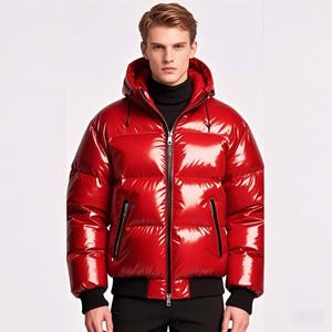 <b>SMART</b> SHINE ENTERPRISES <b>Men's</b> Hooded Waterproof Breathable Quick Dry 100% Polyester Knitted Zipper Closure Bubble <b>Jacket</b> Casual - Product Image 4
