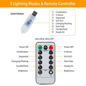Luci a Stringa USB con 8 Modalità, Lampade a Farfalla LED Colorate per Tende Luminose Natalizie - Product Image 3
