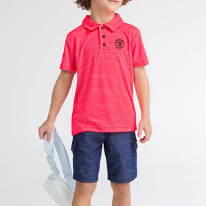 Vente flash - Polos de golf pour jeunes de qualité supérieure, chemises à col légères et athlétiques pour garçons, vêtements d'équipe de golf junior, haut de sport - Product Image 5