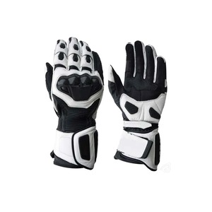 Guantes de Motocicleta de Cuero Genuino, Protección Completa para los Dedos, Guantes de Carreras Antideslizantes con Protección para la Palma, Función de Pantalla Táctil, Guantes para Exteriores - Product Image 6