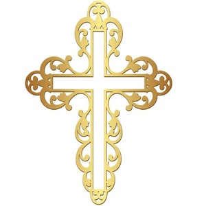 Cruz de latón macizo de primera calidad para decoración del hogar, templo, altar de iglesia y uso espiritual devocional. - Product Image 3