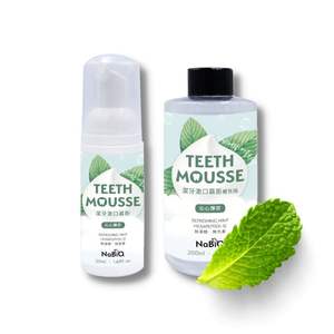Mousse dentifrice naturelle à la menthe et au xylitol, anti-acide, pour les dents, pour fumeurs - Product Image 1