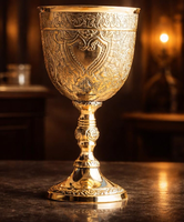 Gobelet à vin artisanal en acier inoxydable avec gravure artistique pour dîners de luxe, verre à jus en acier inoxydable pour événements festifs