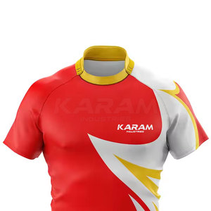 Maillot de rugby respirant à manches courtes pour homme et femme, dernier design, prix de gros abordable, faible MOQ, idéal pour les sports de plein air - Product Image 3
