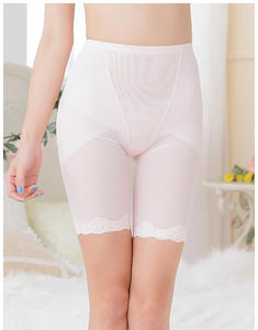 Shorts en tricot rose taille haute avec bordure en dentelle, respirants, en spandex et nylon, pour femmes, décontractés - Product Image 6