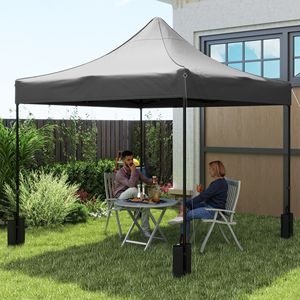 10FT X 10FT Replacement <b>Canopy</b> Top UPF50+ Protection Dark Gray Pop up <b>Tent</b> with 4 Sand Bags <b>Tent</b> Accessories - Product Image 2