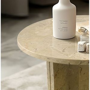 <b>Gold</b> Yellow Beige Natural Marble Coffee <b>Table</b> Set Elegant <b>Small</b> Stone <b>Table</b> - Product Image 6