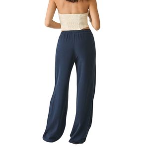 Pantalon de yoga taille haute personnalisé pour femme, coupe droite, avec cordon de serrage, pour fitness – Fabricant OEM ODM en gros - Product Image 3