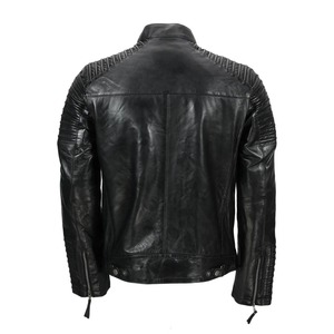 Men Black Genuine Leather <b>Biker</b> <b>Jacket</b> Motorcycle <b>Jacket</b> Men's Fraser Black <b>Biker</b> Leather <b>Jacket</b> - Product Image 3
