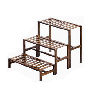 Support à plantes pliable à 3 niveaux en bois massif de qualité supérieure, pour l'intérieur et l'extérieur, étagère de présentation pour pots de fleurs, à prix abordable - Product Image 5