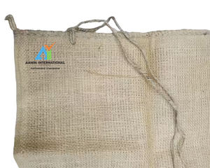 Sac en toile de jute beige souple, biodégradable durable, recyclable et écologique, emballage personnalisé pour café, thé, textile - Product Image 2