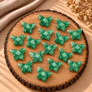 Cuentas de Piedras Preciosas Facetadas en Forma de Mariposa Verde Fresa de 14x10 mm para la Fabricación de Joyas, Cuentas Sueltas al por Mayor, Suministros para Manualidades - Product Image 5