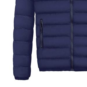 Chaqueta acolchada gruesa de diseño personalizado para hombre, chaquetas de invierno de burbujas hinchadas en blanco, chaqueta de bombardero de invierno a prueba de viento para hombre - Product Image 5