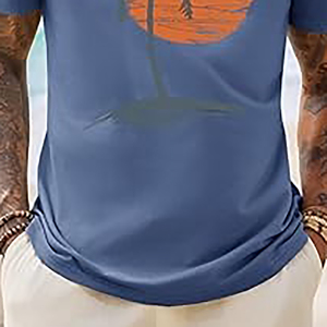 printed <b>polyester</b> cotton mens <b>tshirt</b> - Product Image 2