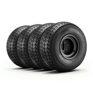 Set di 4 Ruote e Pneumatici in Acciaio Nero da 8 Pollici per Golf Cart, 18x8.50-8 4-Ply, per Club Car EZGO Yamaha - Product Image 1