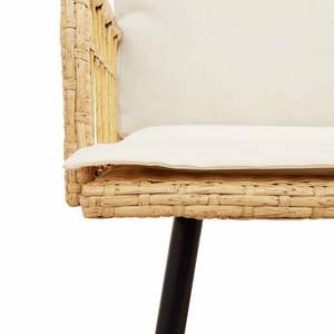 Canapé de jardin marron avec coussin 61,5 x 123 x 82 cm en métal, catégorie de produit : Canapés de jardin - Product Image 5