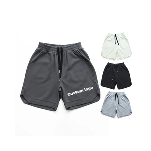 Shorts de sport en maille 100 % coton avec cordon de serrage, imprimé en relief, style vintage, pour la course et la gym, dernière conception 2026 - Product Image 1