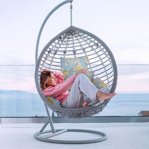 Cuscino Spesso e Morbido per Sedia a Dondolo Sospesa con Poggiatesta, Cuscini e Imbottiture per Esterni - Product Image 3