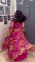 Robe longue décontractée vintage en georgette à imprimé floral, style occidental, col en V, manches 3/4, grande taille, pour femme, collection été 2026