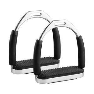 Estribos de Seguridad Ecuestres de Acero Inoxidable y Plástico, Reutilizables y Personalizables, 1 Par para Adultos, con Bisagras Flexibles para Montar a Caballo - Product Image 1