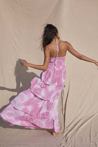 Conjunto de Dos Piezas de Algodón para Mujer, Cuello en V, Maxi, Cintura Natural, Ecológico, Lavable, Estilo Dulce para la Playa en Verano - Product Image 2