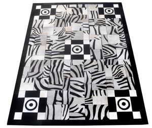 Alfombras de Cuero Genuino Bordadas a Mano con Diseños 3D Modernos 2025, Venta al Por Mayor, Alfombras de Exportación, Conjuntos de Alfombras con Parches de Pelo, Modernas 3D - Product Image 1