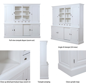 Brion Eco-Friendly Durable Modern <b>Rustic</b> Teak Wood <b>Cabinet</b> Natural Finish Functional Storage for Entryway Living Room Decoration - Product Image 6