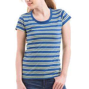 T-shirt imprimé à manches courtes pour femme en tissu polyester/coton, couleur unie, col rond, écologique, respirant, séchage rapide - Product Image 6