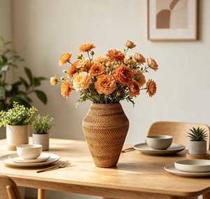 Maceta de ratán para plantas de interior, soporte seguro para macetas, para balcón, jardín y terraza, decoración verde - Product Image 4