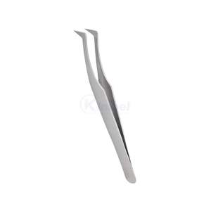 Pince à épiler noire ultra-fine professionnelle en acier inoxydable à pointe droite pour une séparation précise - Product Image 5