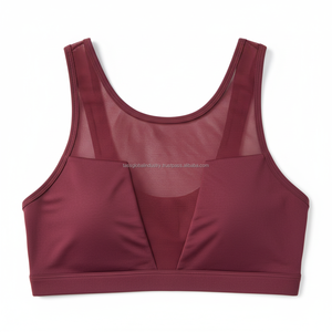Sujetador deportivo sin aros para mujer, de verano, liso, personalizado OEM, al por mayor, de punto, de alto soporte y ligero - Product Image 4