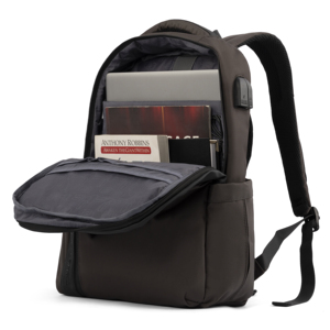Minimalist Nylon Laptop <b>Backpack</b> 42x30x13 Cm With USB Port Unisex Softback Shoulder Straps Zipper Closure - Product Image 5