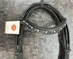 Brida de caballo de cuero de alta calidad para doma, hebillas de acero inoxidable, riendas Web, brida de caballo de cuero indio - Product Image 3