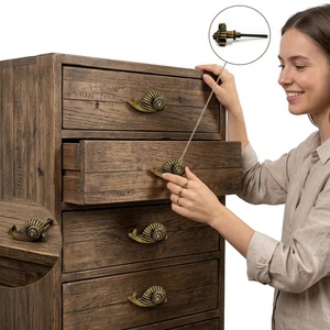 Tirador de Mueble de Hierro Fundido con Forma de Caracol, Diseño Moderno y Duradero, Herraje para Cajones y Armarios de Cocina y Dormitorio - Product Image 3