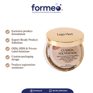 บลัชออนแบบคุชชั่น OEM ผลิตตามสั่ง แบรนด์ส่วนตัว เครื่องสำอางแบบกำหนดเองได้ กันน้ำ ธรรมชาติ ได้รับการรับรองฮาลาล สำหรับแต่งหน้า - Product Image 2