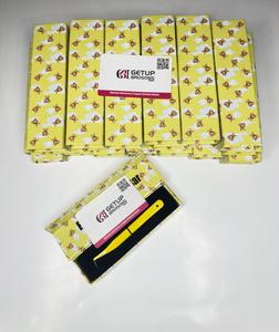GETUP BROSONS IMPEX Pince à épiler pour cils jaune, 90 degrés, en acier inoxydable de précision, antistatique, à pointe lisse de 10 mm, ensemble - Product Image 1