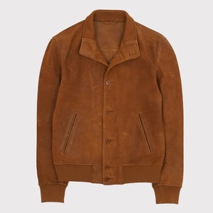 Chaqueta de Cuero Estilo Vaquero Marrón - Product Image 1