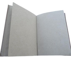 Carnet de notes artisanal en cuir de chèvre de couleur naturelle de haute qualité avec couverture avant embossée feuille de chanvre - Product Image 3