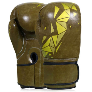 Fabrication en usine sur mesure, gants de boxe No Boxing No Life, cuir de vache véritable, gants de compétition de kickboxing personnalisés - Product Image 1