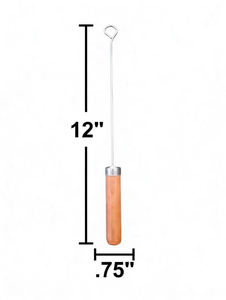 Wood Handle Steel Stirring Spoon Minimalist <b>Kitchen</b> Tool for Herb Mixing & Cooking Sourdough Starter Stirring Whisk - Product Image 2